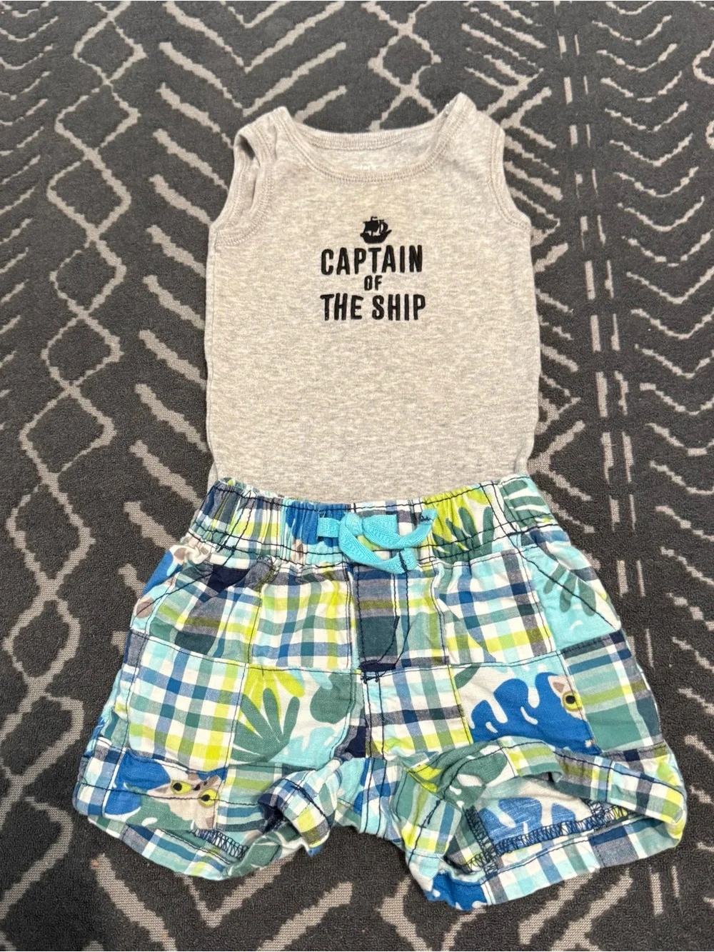 Baby boy onesie and shorts set